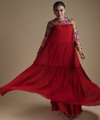Multicolor plain silk dress 3