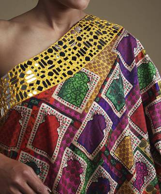 Multicolor plain silk kurta with sharara 2