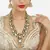 Gold-plated kundan bridal Necklace :: set with pastel beads     traditional indian wedding jewelry for women