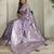 Lavender mashru satin saree with leheriya weaving design