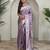 Lavender mashru satin saree with leheriya weaving design