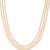 Brass gold-plated layered necklace