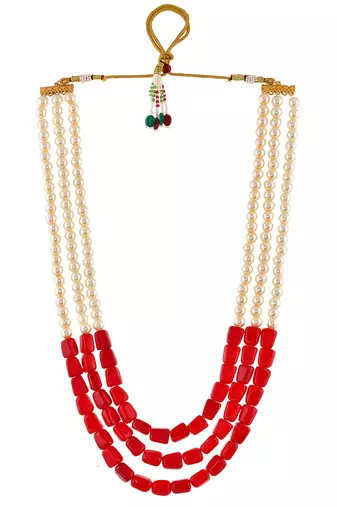 Brass gold-plated long layered necklace
