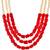 Brass gold-plated long layered necklace