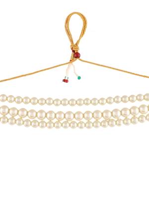 Gold-plated pearls choker necklace 3