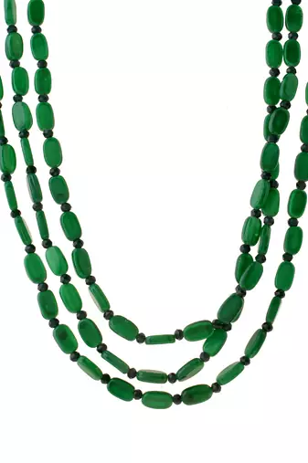 Gold-plated real stones layered dropdown