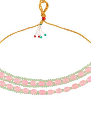 Gold-plated real stones choker necklace 3