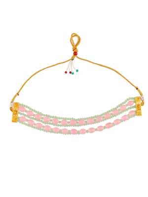 Gold-plated real stones choker necklace 4
