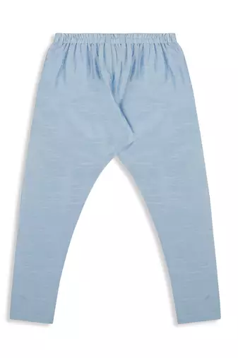 Stylish tikli work nehru jacket full sleeves kurta, pyjama set -  sky blue