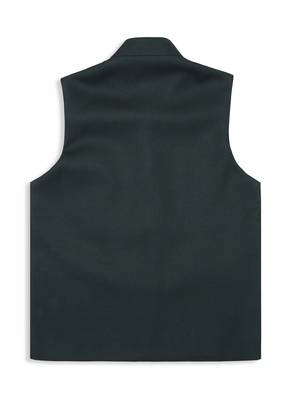 Festive sleeveless nehru jacket - bottle green 2