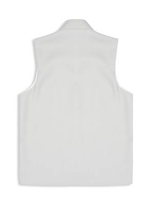 Solid traditional sleeveless nehru jacket - grey 2