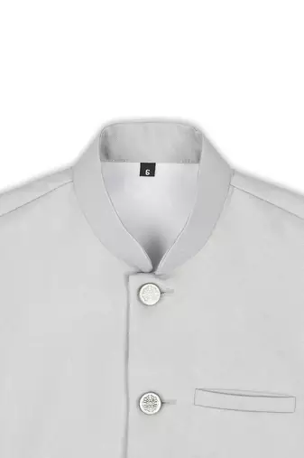Solid traditional sleeveless nehru jacket - grey