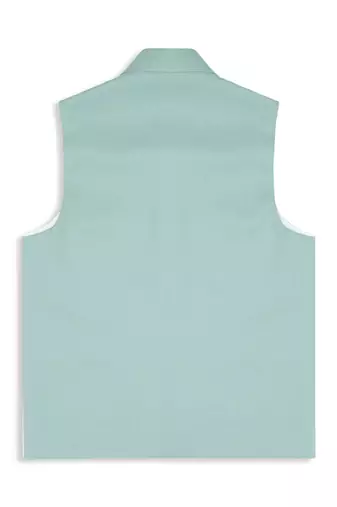 Sleeveless nehru jacket - light green