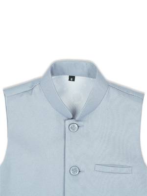 Ethnic sleeveless nehru jacket -  sky blue 3