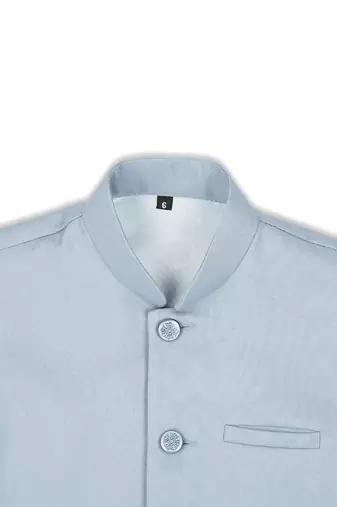 Ethnic sleeveless nehru jacket -  sky blue