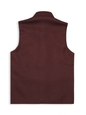 Elegance sleeveless nehru jacket - maroon 2