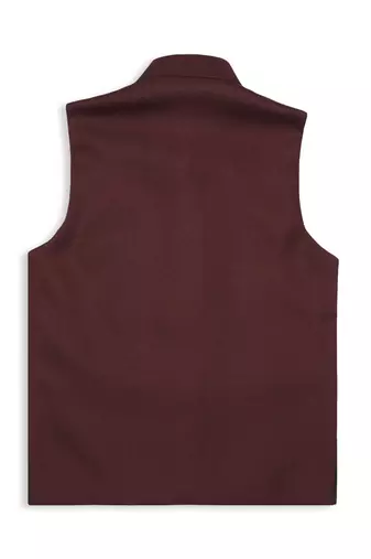 Elegance sleeveless nehru jacket - maroon