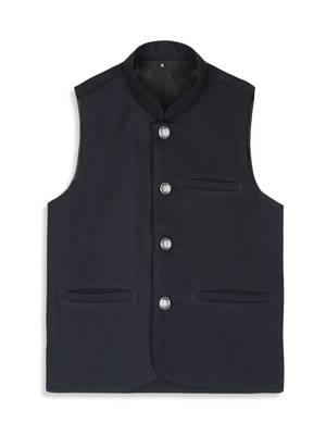 Royal sleeveless nehru jacket - navy blue 1