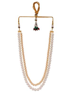 Brass gold-plated layered Pearl necklace 3