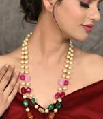 Gold plated multi layered unisex necklace