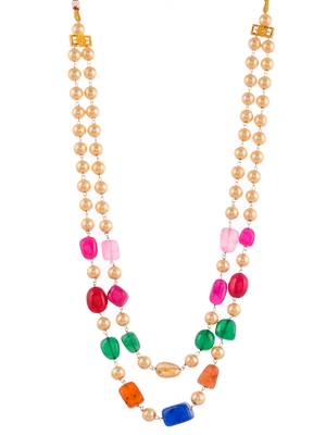 Gold plated multi layered unisex necklace 3