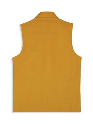 Classic sleeveless nehru jacket - ocher 2