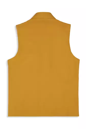 Classic sleeveless nehru jacket - ocher
