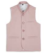 Soft sleeveless nehru jacket - peach