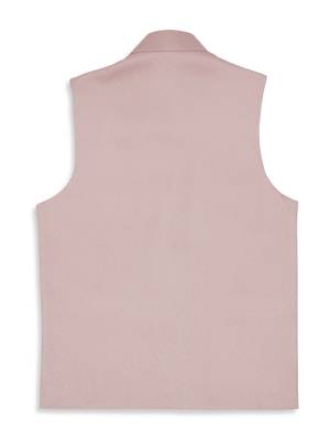Soft sleeveless nehru jacket - peach 2