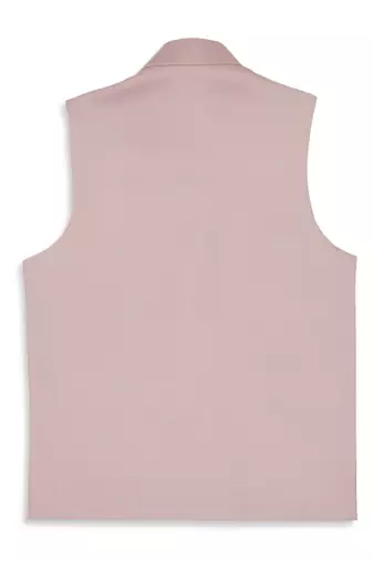 Soft sleeveless nehru jacket - peach