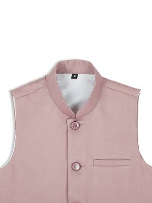 Soft sleeveless nehru jacket - peach 3
