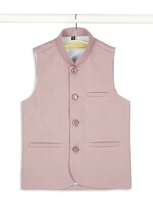 Soft sleeveless nehru jacket - peach 4