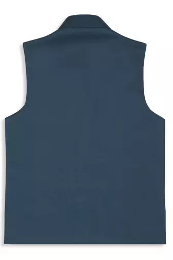 Solid sleeveless nehru jacket - peacock green
