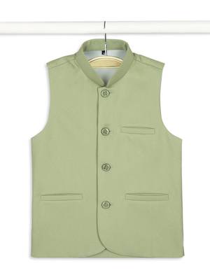 Ethnic nehru jacket - pista green 4