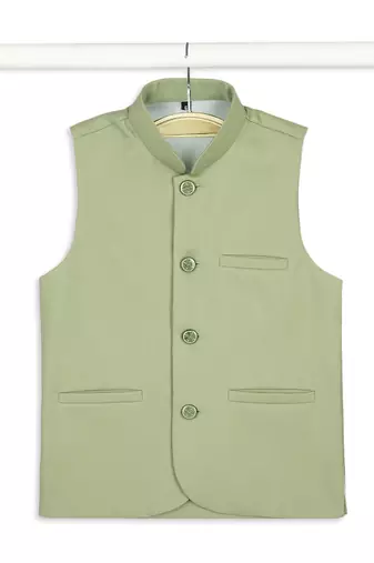 Ethnic nehru jacket - pista green