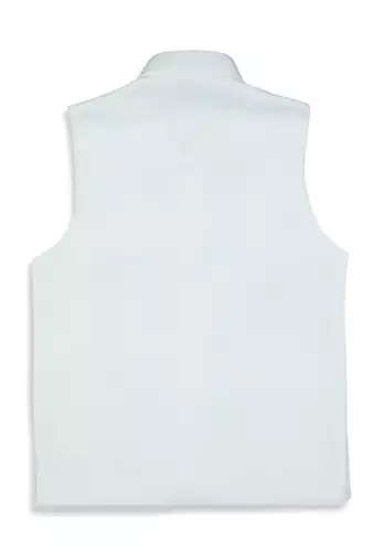 Sleeveless nehru jacket - white