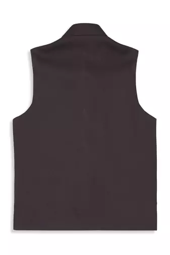 Sleeveless nehru jacket - wine