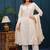 Off White Chikankari Kurta And Pant Set With Chanderi Dupatta