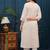 Off White Chikankari Kurta And Pant Set With Chanderi Dupatta