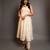 White plain chanderi anarkali set