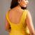 Yellow plain chanderi anarkali set