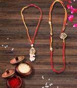 Bhaiya and bhabhi Rakhi with roli and chawal