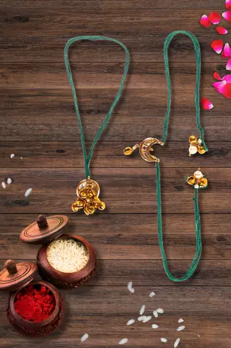 Bhaiya and bhabhi Rakhi with roli and chawal