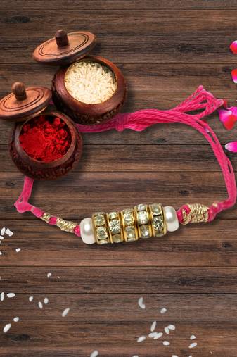 Bhaiya Rakhi with roli and chawal