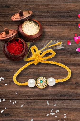 Bhaiya Rakhi with roli and chawal