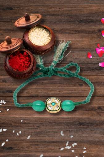 Bhaiya Rakhi with roli and chawal