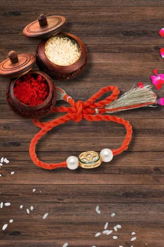 Bhaiya Rakhi with roli and chawal