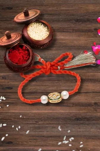 Bhaiya Rakhi with roli and chawal