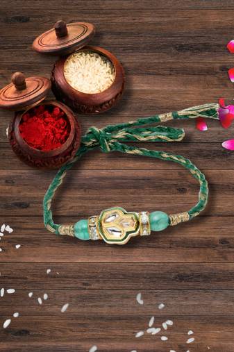 Bhaiya Rakhi with roli and chawal