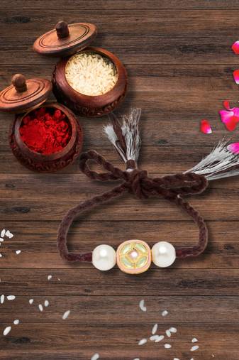 Bhaiya Rakhi with roli and chawal